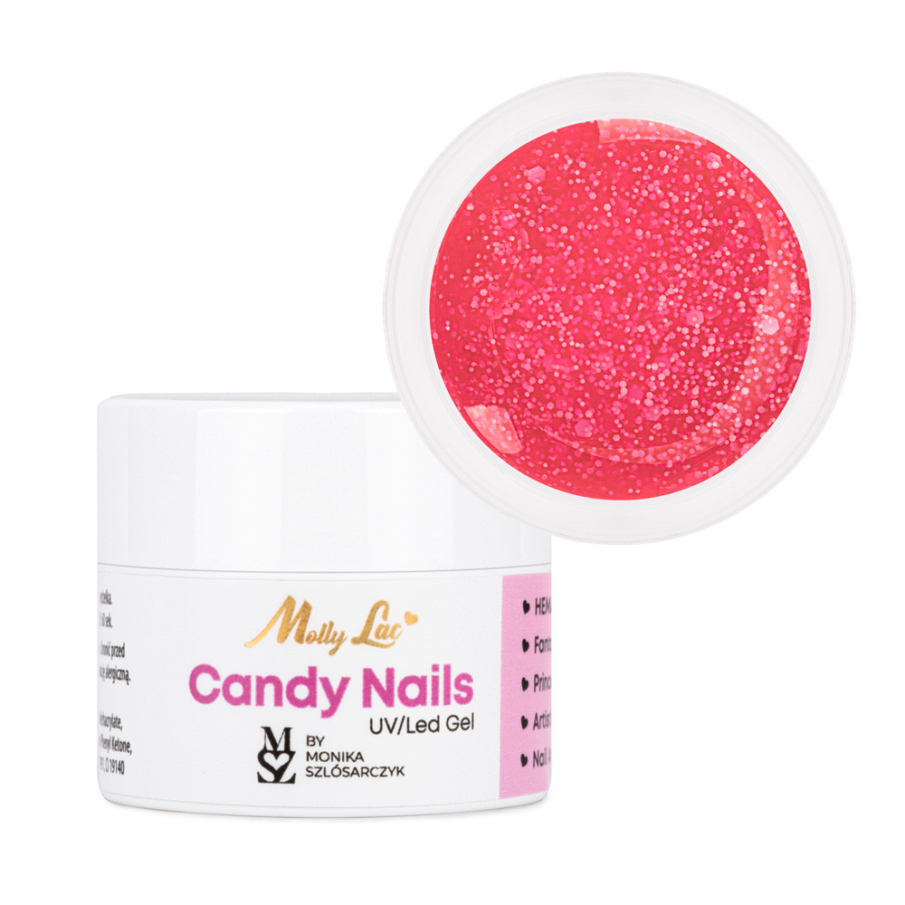 Żel do zdobień MollyLac by Monika Szlósarczyk Candy Pink, 5 g