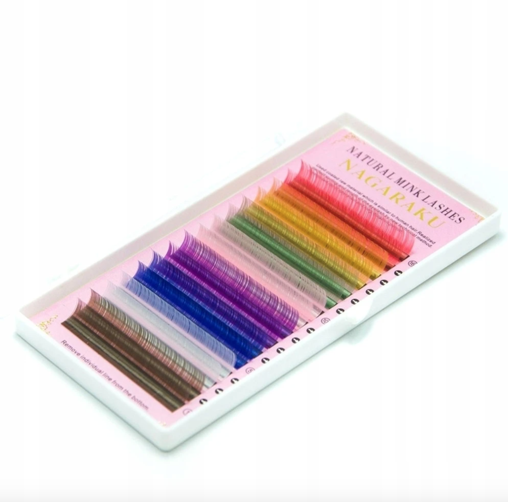 Eyelashes Nagaraku Mix Ombre neon Mix colour С, 0.07