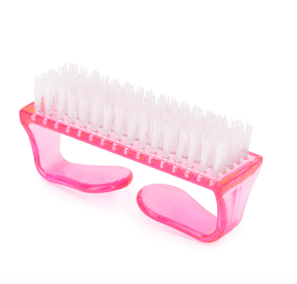 Round brush with dust removal handle, pink