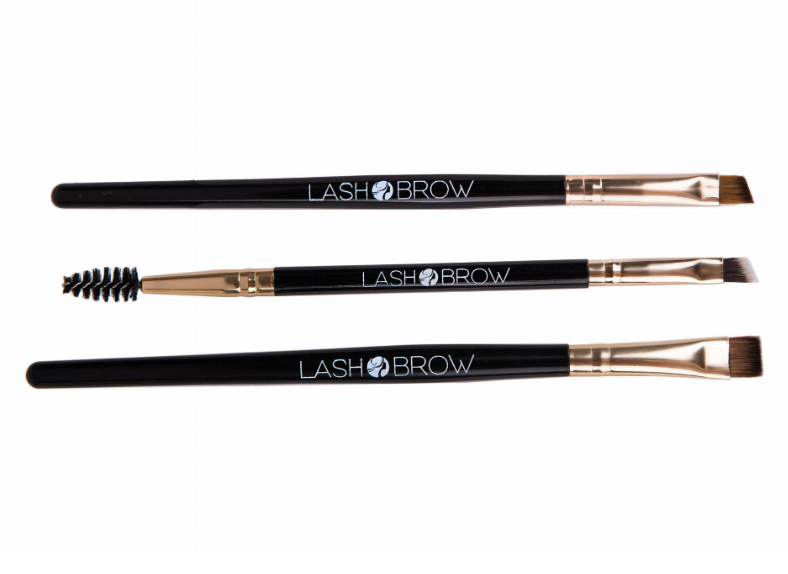 Zestaw 3 pędzli Lash Brow, gold