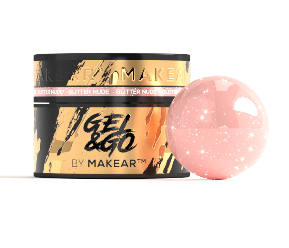 Гель моделирующий Makear Gel&amp;Go GG26 Glitter Nude, 50 мл