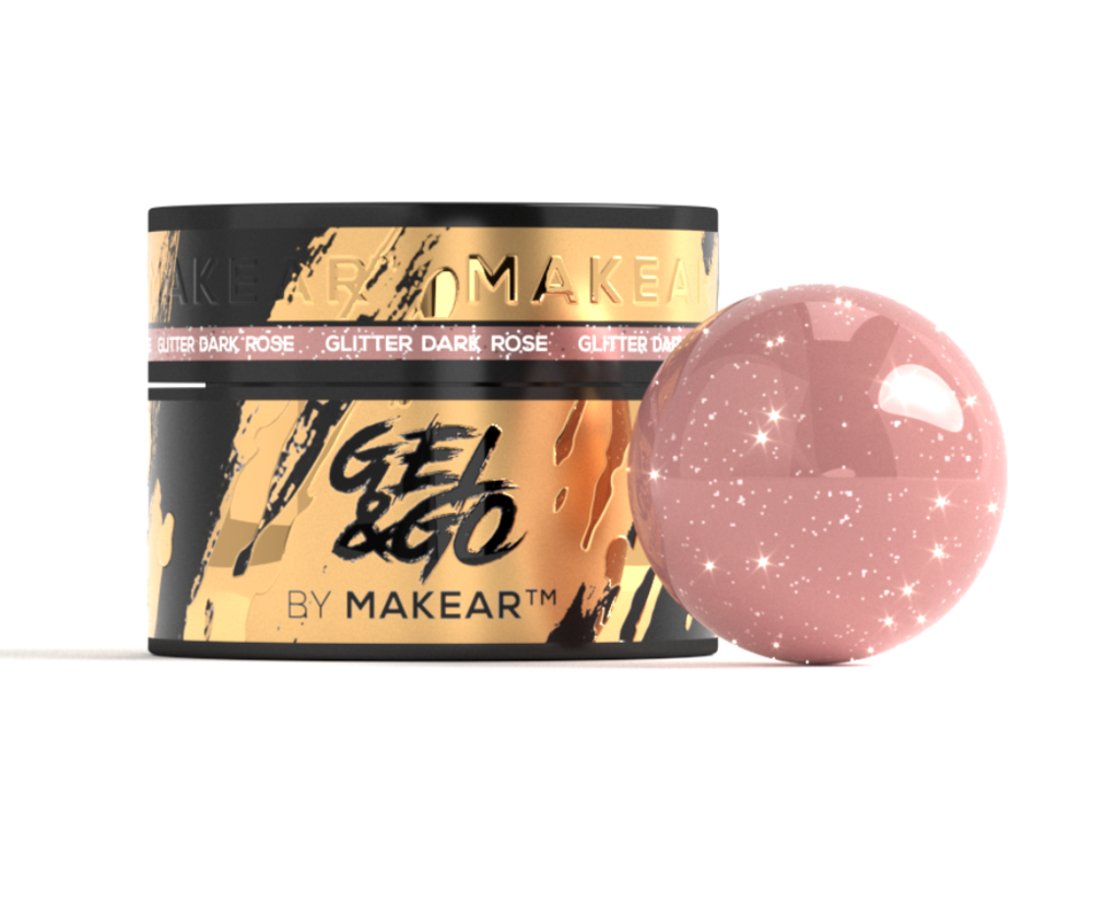 Гель моделирующий Makear Gel&amp;Go GG27 Glitter Dark Rose, 50 мл