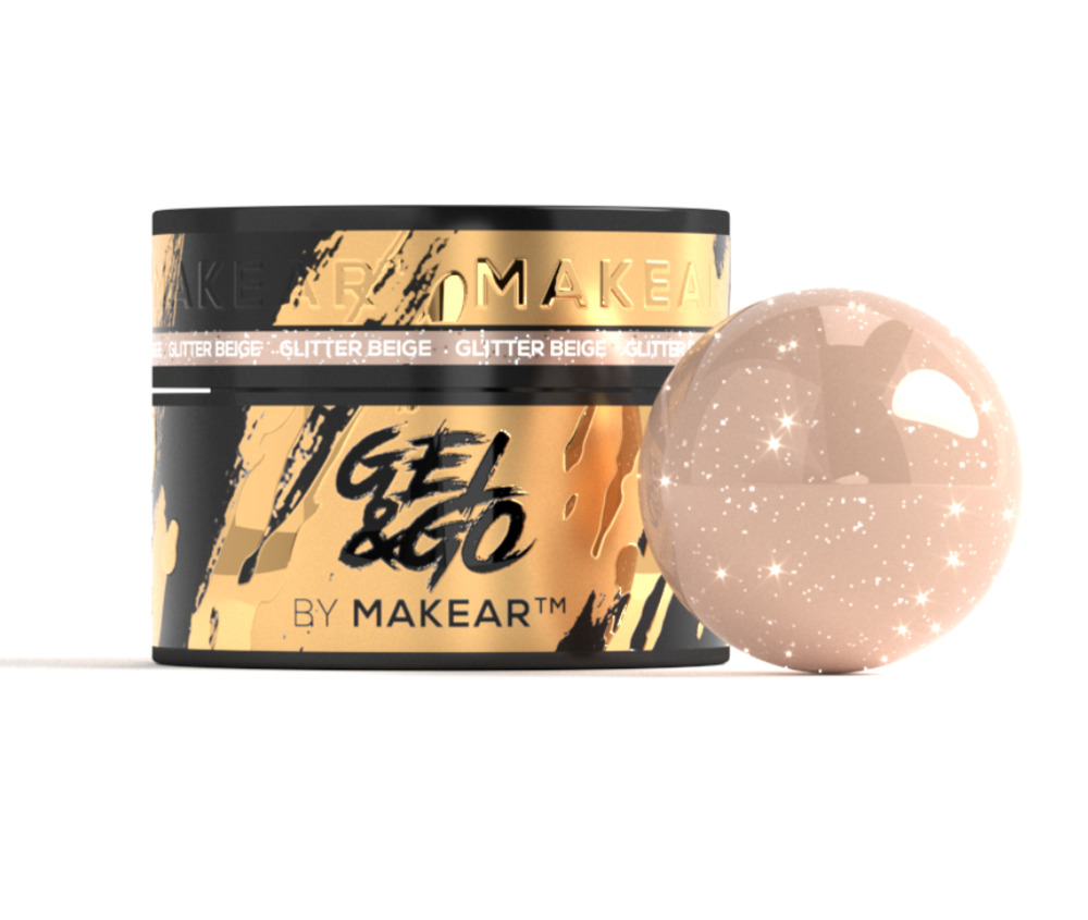 Гель моделюючий Makear Gel&amp;Go GG25 Glitter Beige, 50 мл