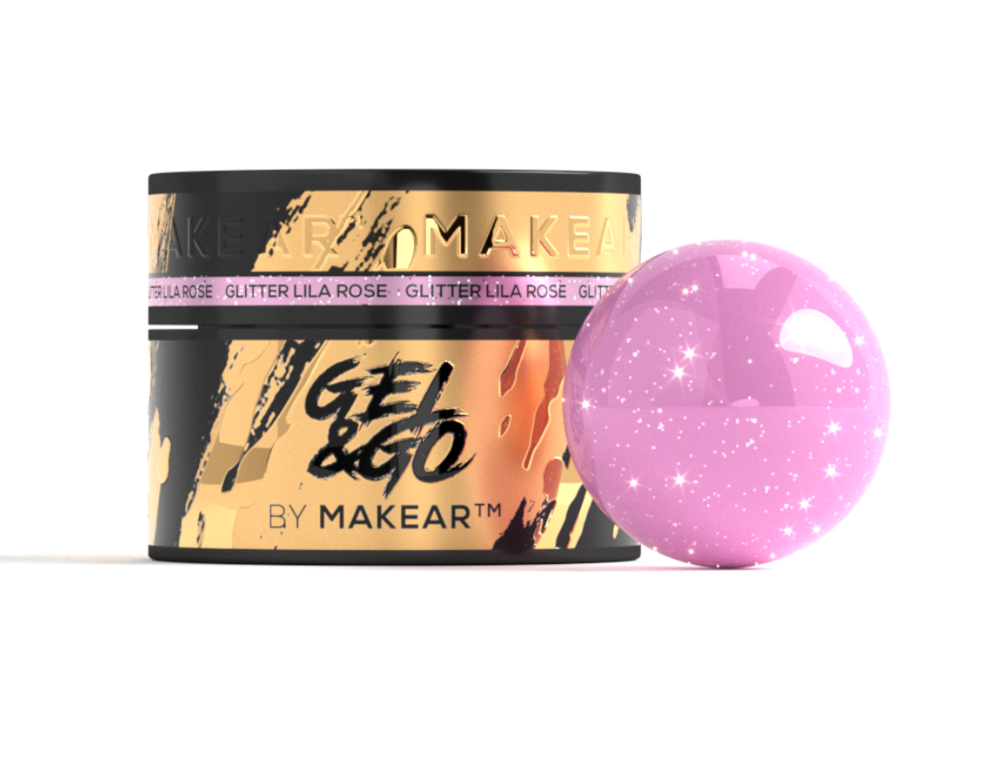 Żel budujący Makear Gel&amp;Go GG24 Glitter Lila Rose, 50 ml