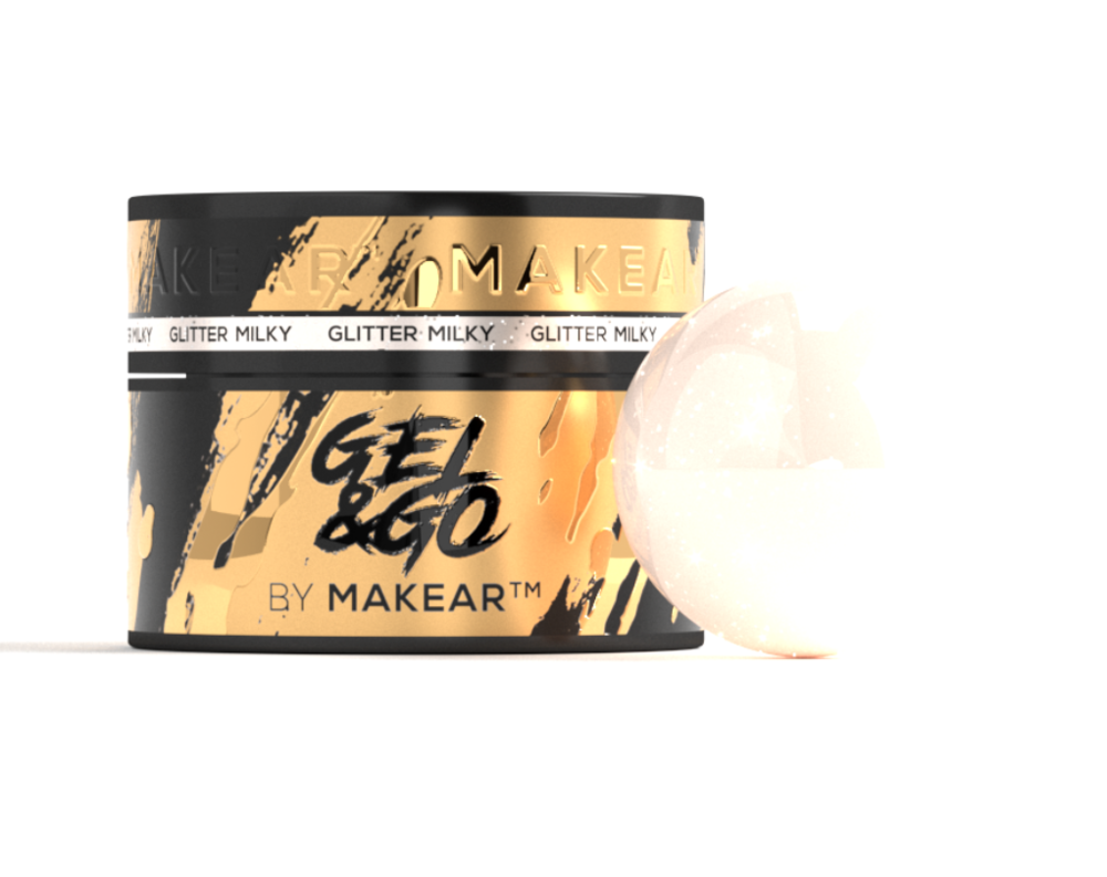 Гель моделирующий Makear Gel&amp;Go GG20 Glitter Milky, 50 мл