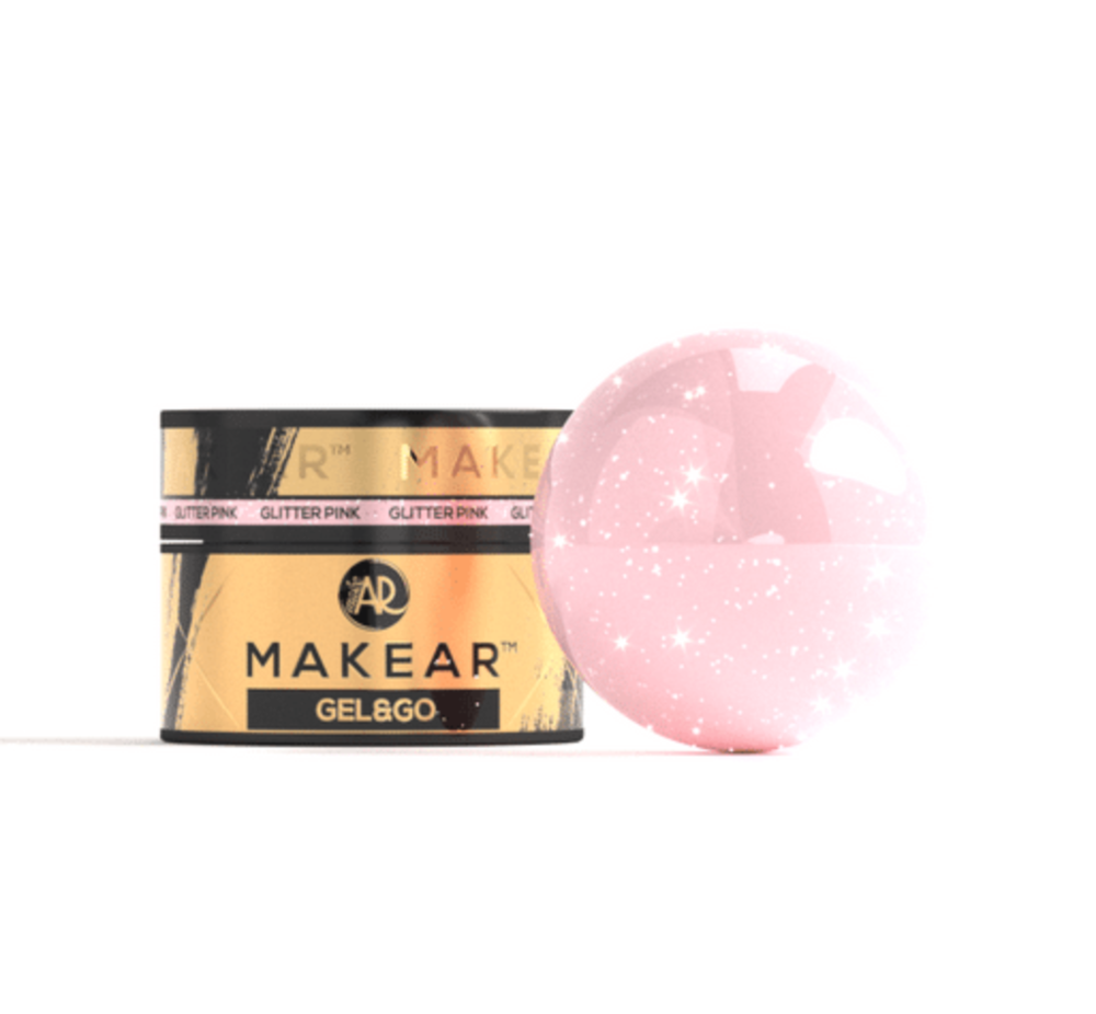 Гель моделирующий Makear Gel&amp;Go GG22 Glitter Pink, 15 мл