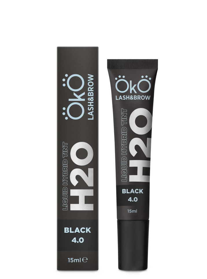 Фарба для брів та вій OKO Liquid Hybrid Tint H2O 4.0 Black, 15 мл