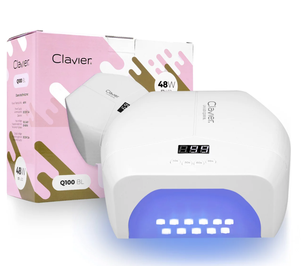 Nail lamp Clavier with LED mirror + UV-Q7 48W , white