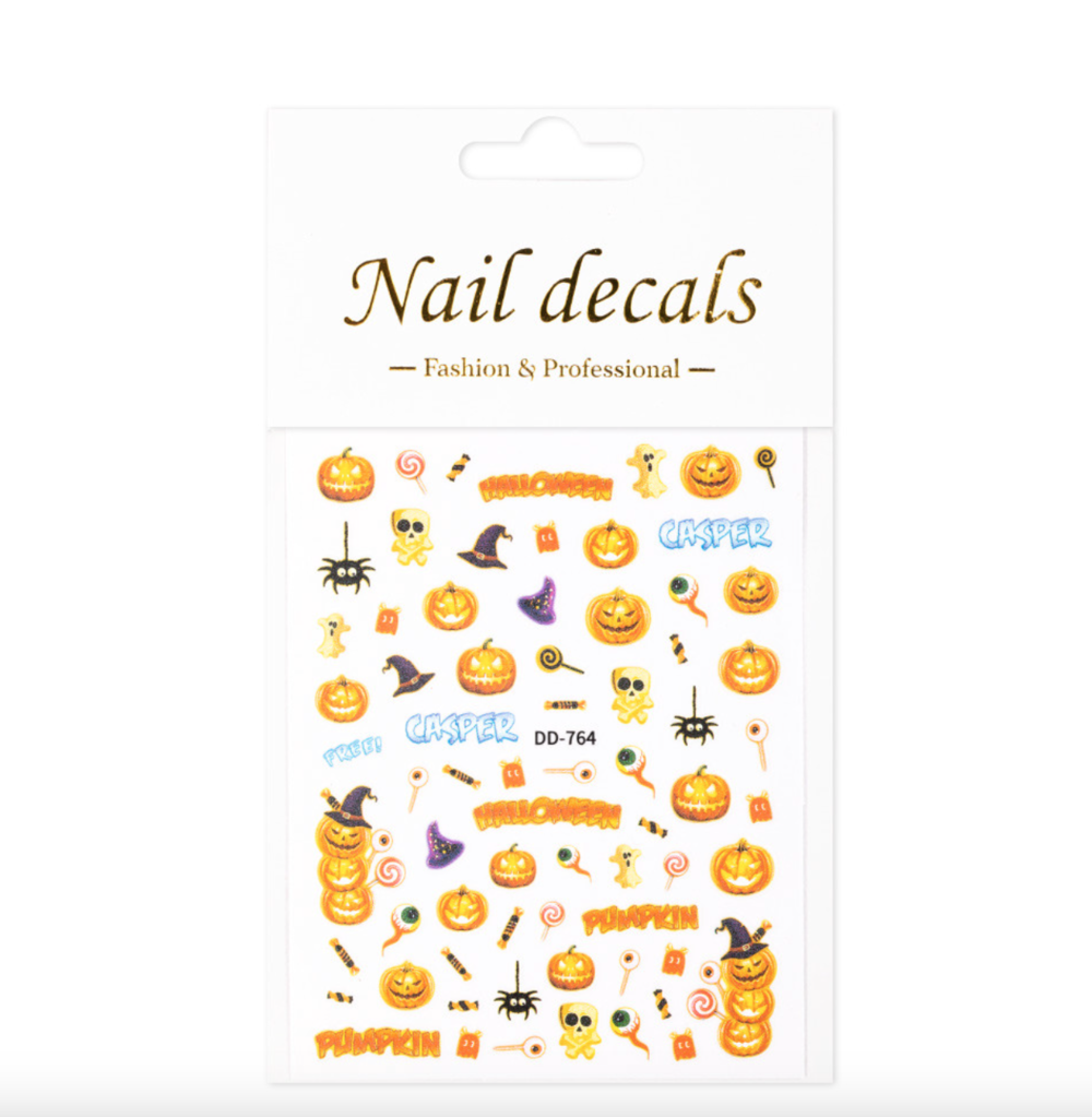 Self-adhesive thin nail stickers CB-147 red, festive