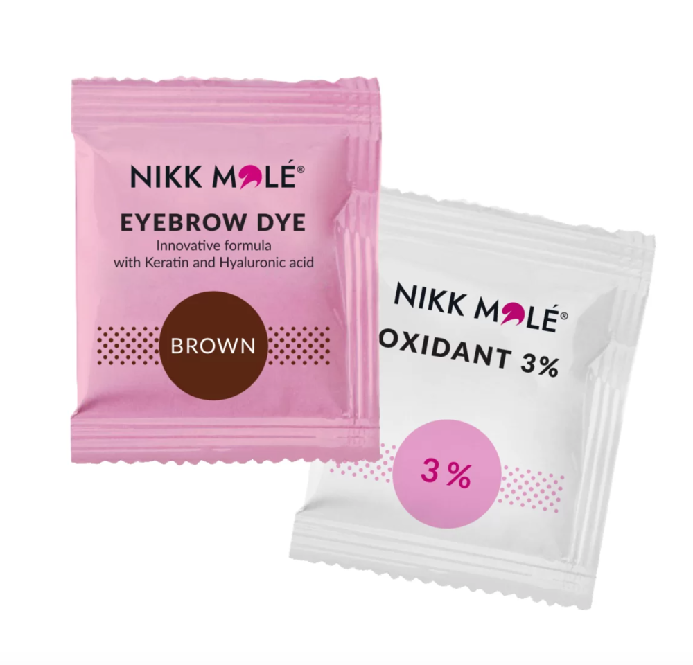 Nikk Mole eyebrow and eyelash dye 5 ml + activator 5 ml, brown