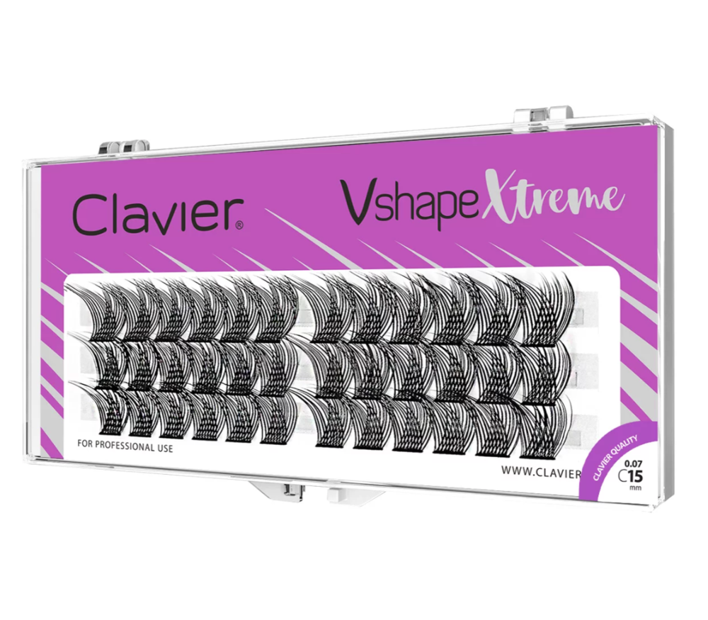 Вії Clavier Vshape Xtreme Mix 0,07, 10-11-12 мм