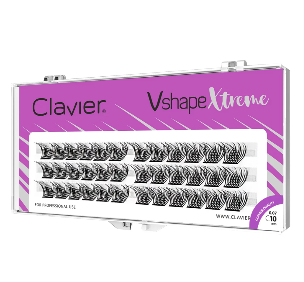 Вії Clavier Vshape Xtreme C 0.07, 10 мм