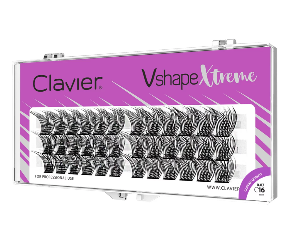 Вії Clavier Vshape Xtreme C 0.07, 16 мм