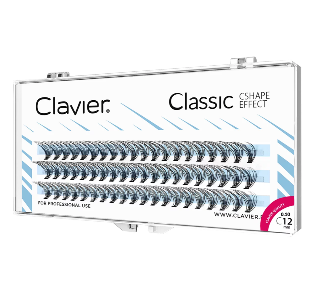 Ресницы Clavier Classic C 0.1, 12 мм