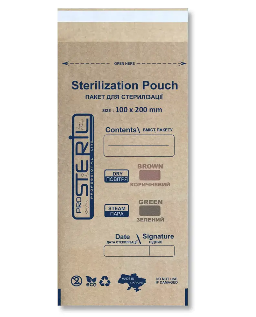 ProSteril sterilisation bags 100*200 (100 pcs. op.), brown kraft