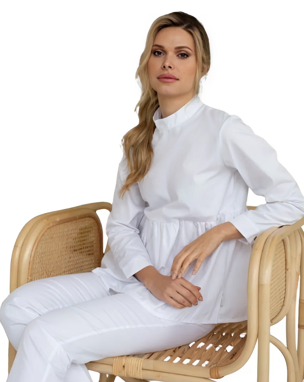 Sieviešu medicīnas kostīms In White 3987 (48. izmērs), balts