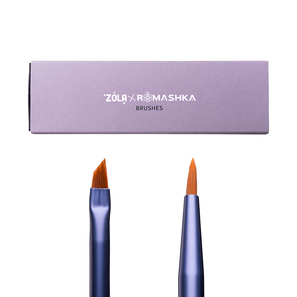 Professional Eyebrow and Lash Brush Set Zola x Romashka