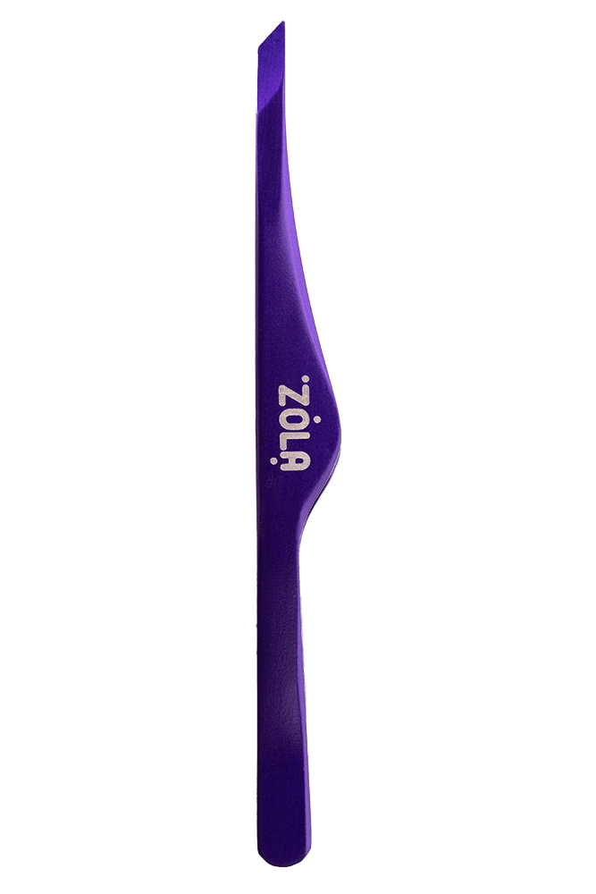 Zola Violet Professional Eyebrow Tweezers, Slanted