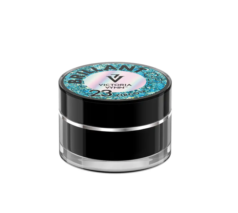 Glitter Gel for Nail Decoration Victoria Vynn Brillant Gel 23 Zircon, 5 g