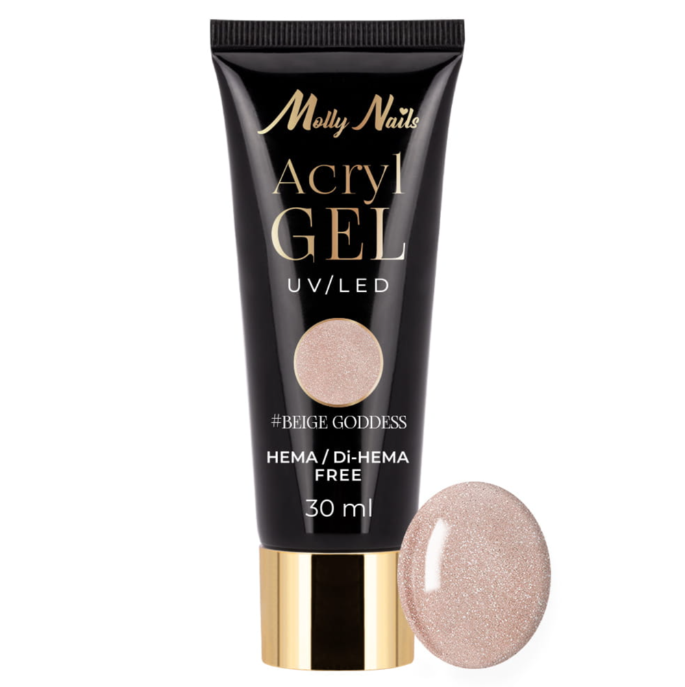 MollyLac Akrilo gelis Beige Goddess, be Hema/di-Hema, 30 ml