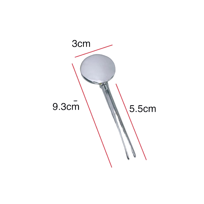 Key-press for squeezing paint, Round, silver