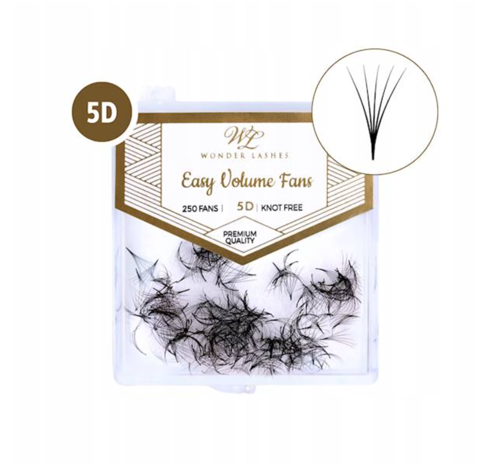 Вії Wonder Lashes Easy Volume Fans 5D Mix C 0.07*10 (250 шт.)