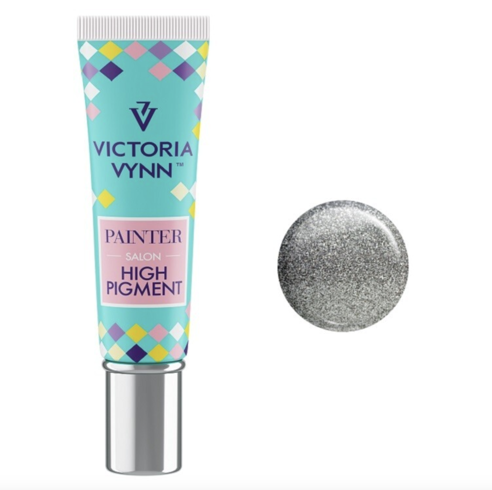 Żel ozdobny Victoria Vynn High Pigment 001 Silver, 7 ml