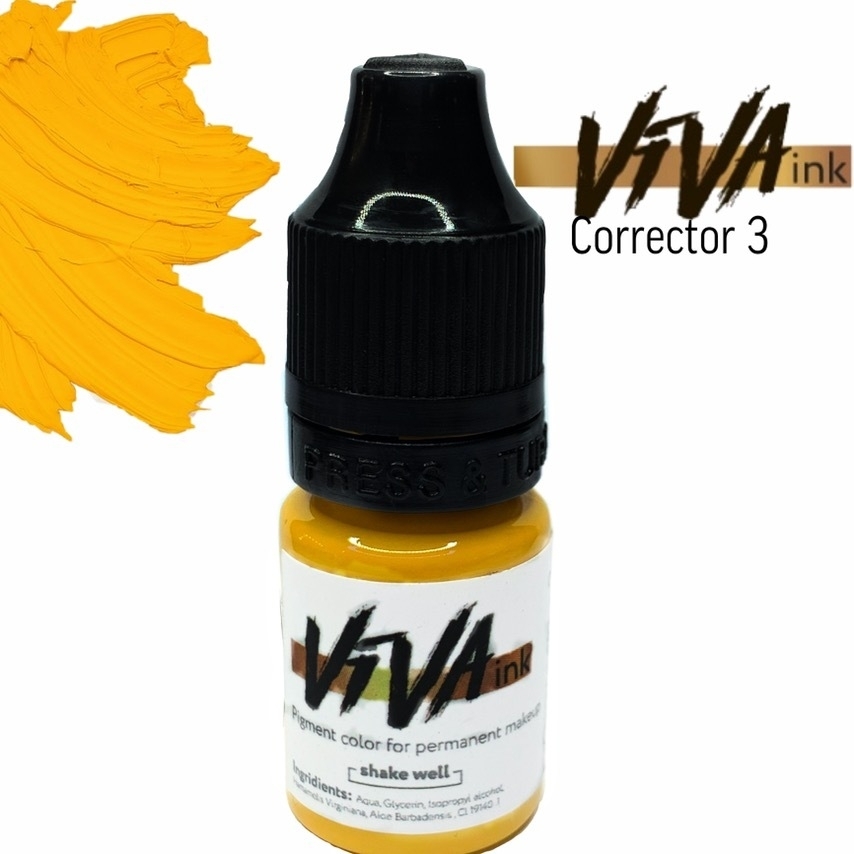 Pigment do makijażu permanentnego Viva Corrector 3 Yellow, 6 ml