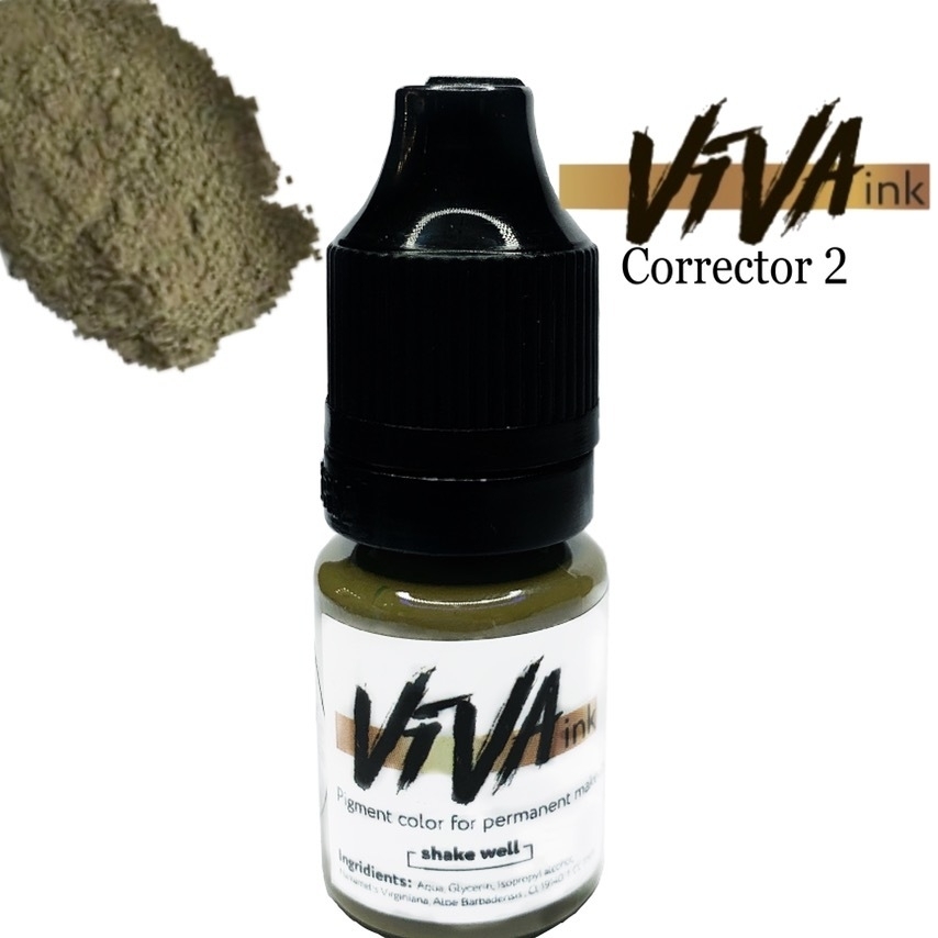 Pigment do makijażu permanentnego Viva Corrector 2 Olive, 6 ml