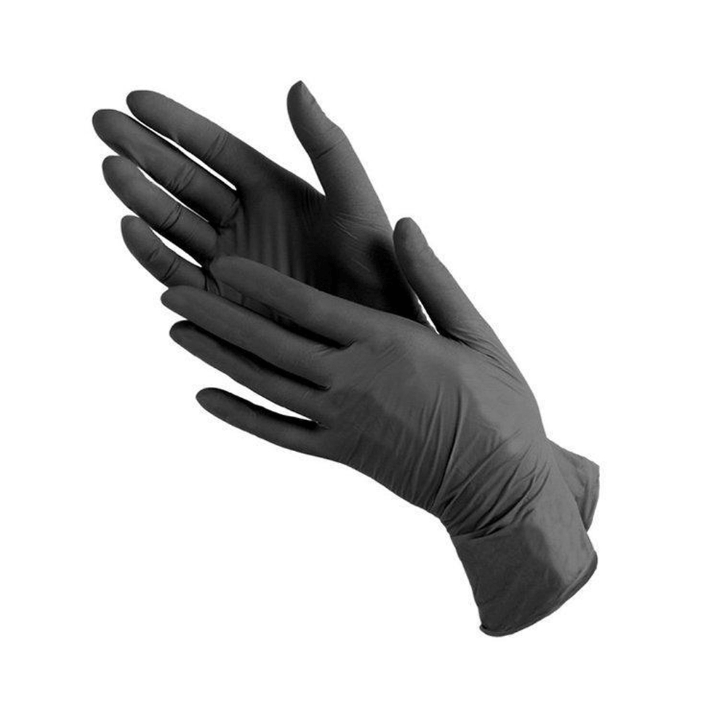 Rękawiczki nitrylowe MERCATOR Nitrylex Black bezpudrowe S, (100 szt./op.), czarne