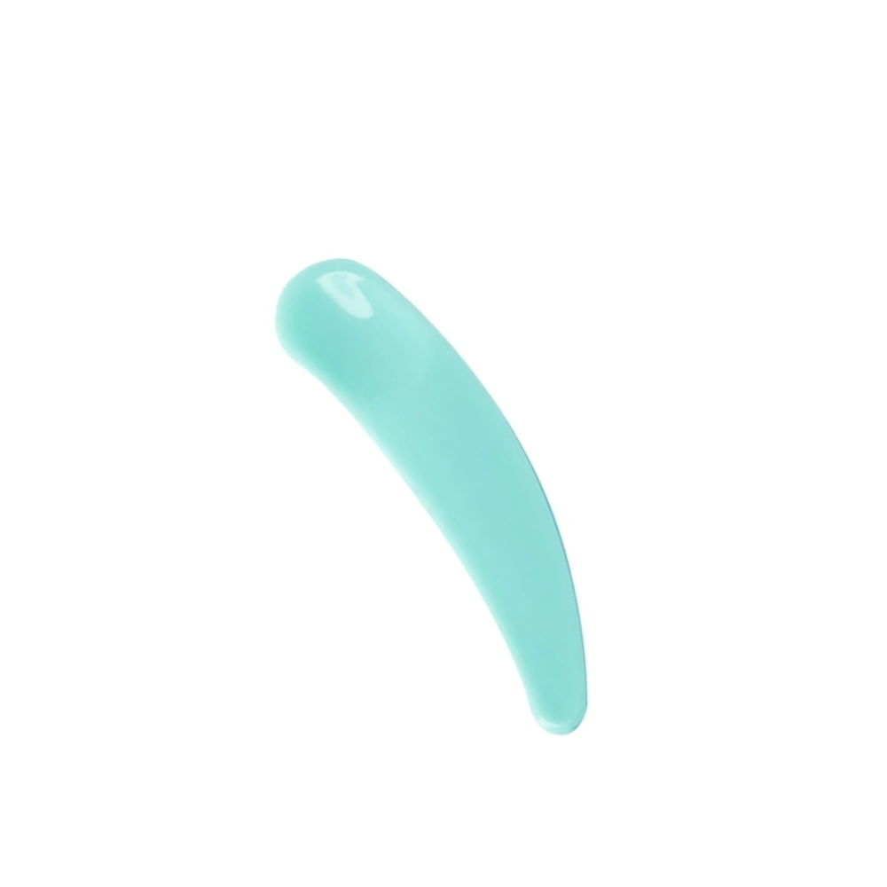 Half-moon plastic henna spoon, green