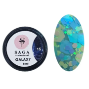 Lakier hybrydowy Saga Galaxy Glitter №15, 8 ml
