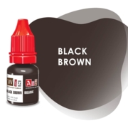 Пигмент WizArt Organic Black Brown для перманентного макияжа бровей, 5мл