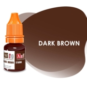 Пігмент WizArt Strong Dark Brown для перманентного макіяжу брів, 5мл
