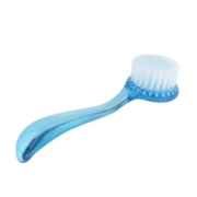 Manicure and dust brush round with handle, blue