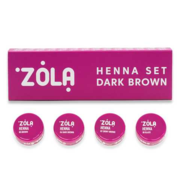 Zestaw Zola Henna Set 2,5 g*4 szt., ciemnobrązowy