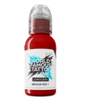 Farba do tatuażu World Famous Medium Red nr 1, 30 ml