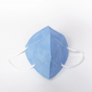 Респіратор-маска KN95 шестишарова без клапану  (1 шт), блакитна