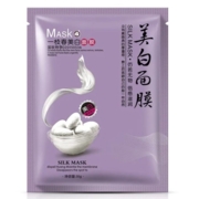 Whitening face mask with silk proteins, violet