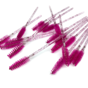 Himbeerfarbenes Nylon-Glitzer-Wimpernbürstchen ForMe (50 Stk./Verpackung)