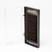 Вії Infinity темний шоколад Mix L 0.07, 8-12 мм
