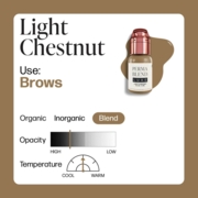 Пігмент Perma Blend Luxe  Light Chestnut для перманентного макіяжу брів, 15 мл