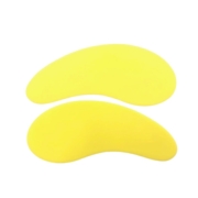 Reusable silicone eye pads for eyelash lift (1 pair), yellow