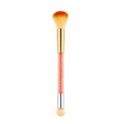 Air puffing with ombre brush, orange