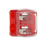 Double pencil sharpener, red