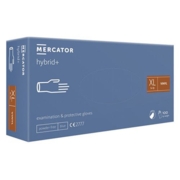 Mercator Hybrid+ powder-free XL vinyl gloves (100 packs), blue