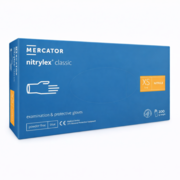 "Mercator Nitrylex Classic" nitrilo pirštinės be miltelių XS (100 vnt.), mėlynos