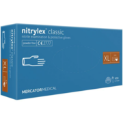 Mercator Nitrylex Classic nitrila cimdi bez pulvera XL (100 gab.), zili
