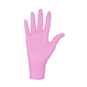 Рукавички нітрилові Mercator Nitrylex Pink неопудрені L (100 шт/уп), рожеві