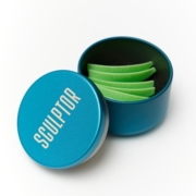Zestaw wałeczków silikonowych Sculptor Open look Mix 4 pary, green